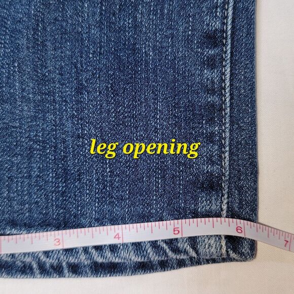 Paige Sz 29 Skyline Ankle Peg Jeans Medium Wash Distressed Low-rise - Picture 11 of 14